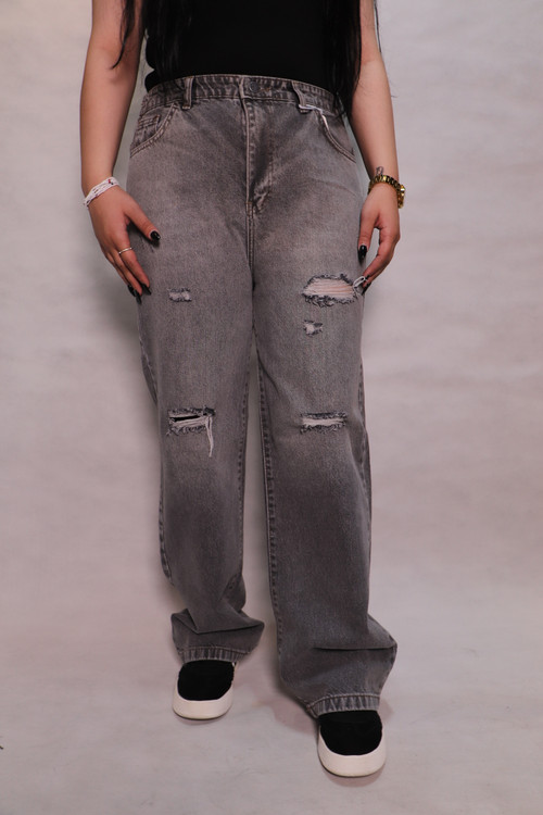 شلوار بگ زاپ دار