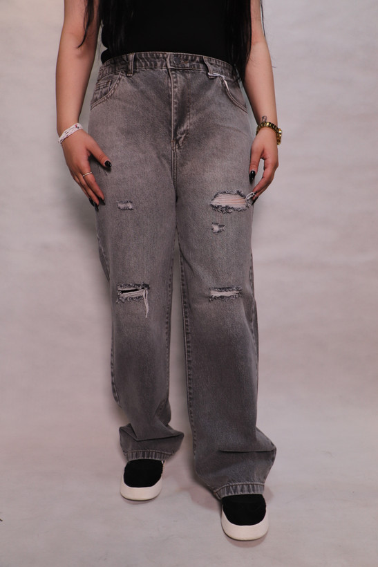 شلوار بگ زاپ دار