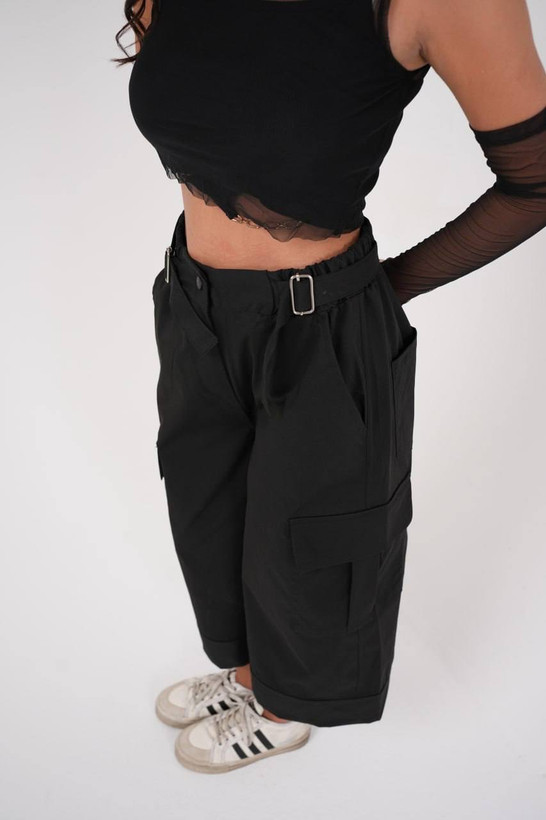 شلوار واید بگ مشکی